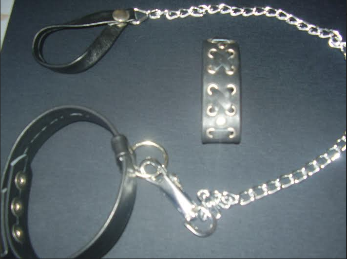 Collar, leash, and bracelet